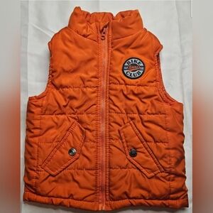 Kids Headquarters Boys Bright Orange Vest With Full Zipper Size 18 Months